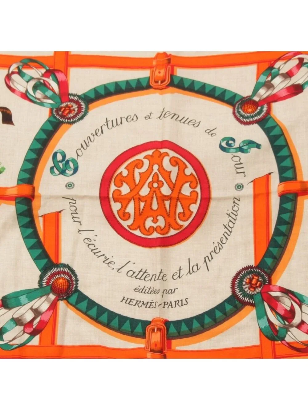 Hermes Carre Geant Couvertures Et Tenues de Jour Horsewear Cashmere Silk Scarf